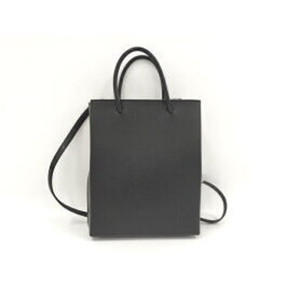 BALENCIAGA Handbag Shopping Bag Leather Black - Picture 2 of 9